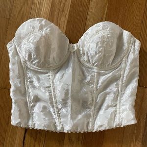 Vintage White Corset / Vintage White Bustier Top